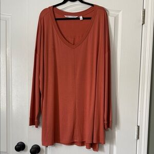 Girls With Curves Universal Thread Terracotta V-Neck Tunic Size 4X